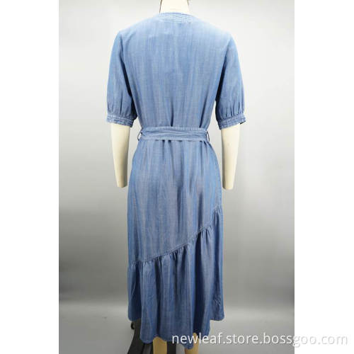 Ladies Dress with Selffabric Belt